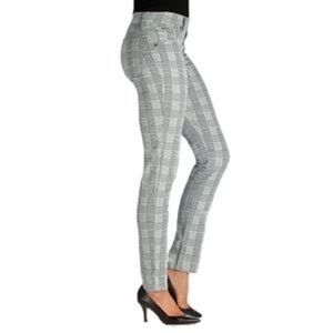 Stylish Black White Plaid Women's Slimming Pants Size 12